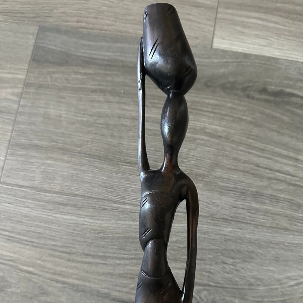 Hand-Carved Senegalese Wood Sculpture - From Senegal - Home Decor - Picture 6 of 8